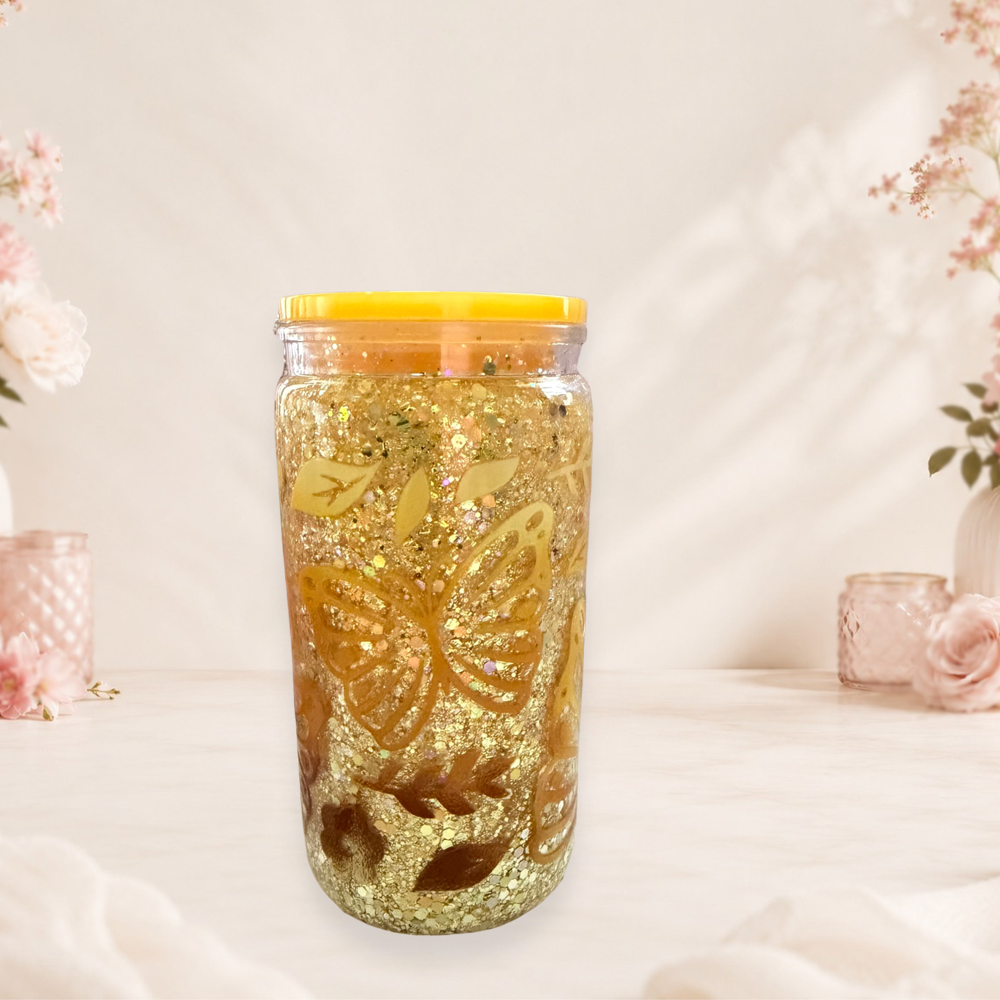 Butterfly Snow globe tumbler