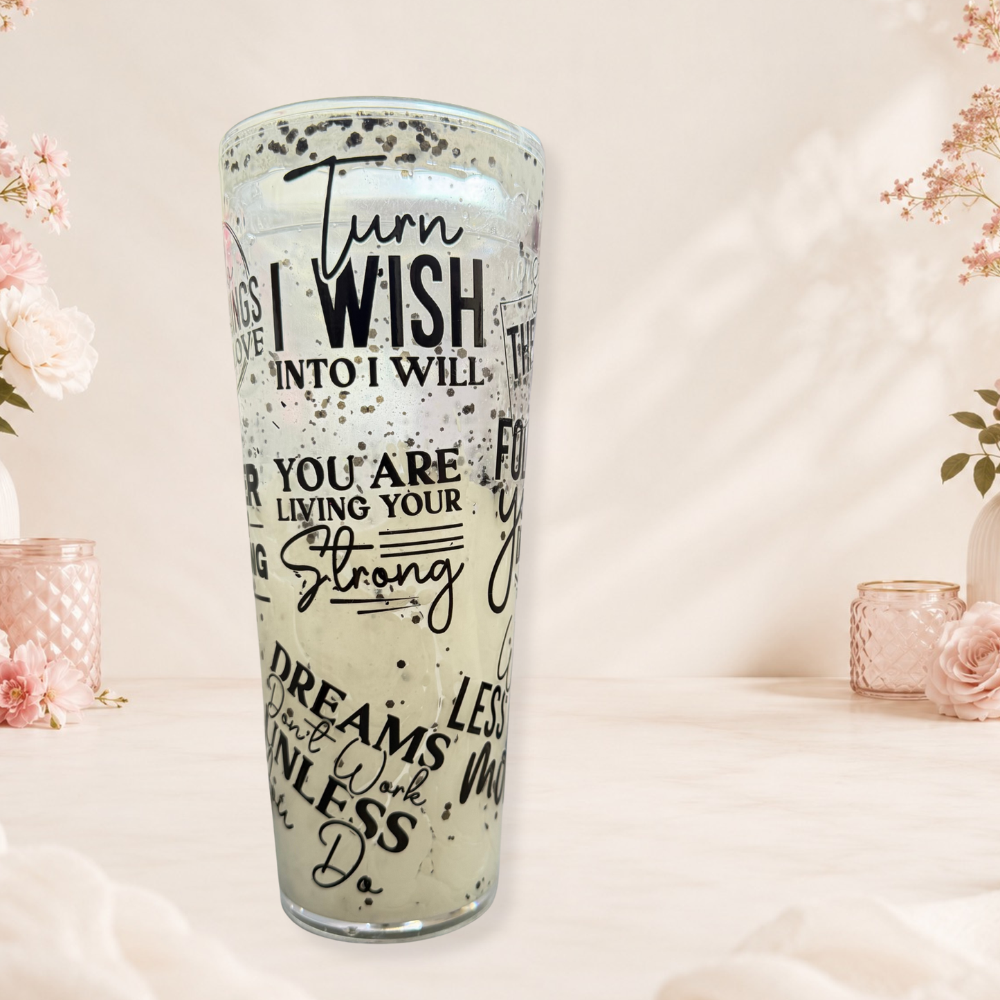 Inspirational Lava Drip Tumbler 24oz With Motivational Quotes