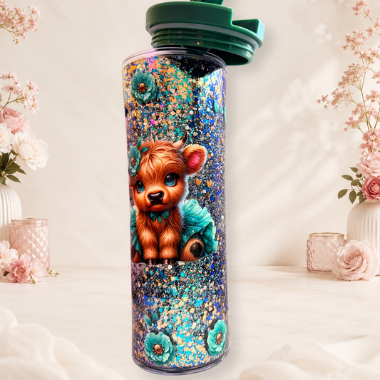 Highland Cow Snow Globe Tumbler