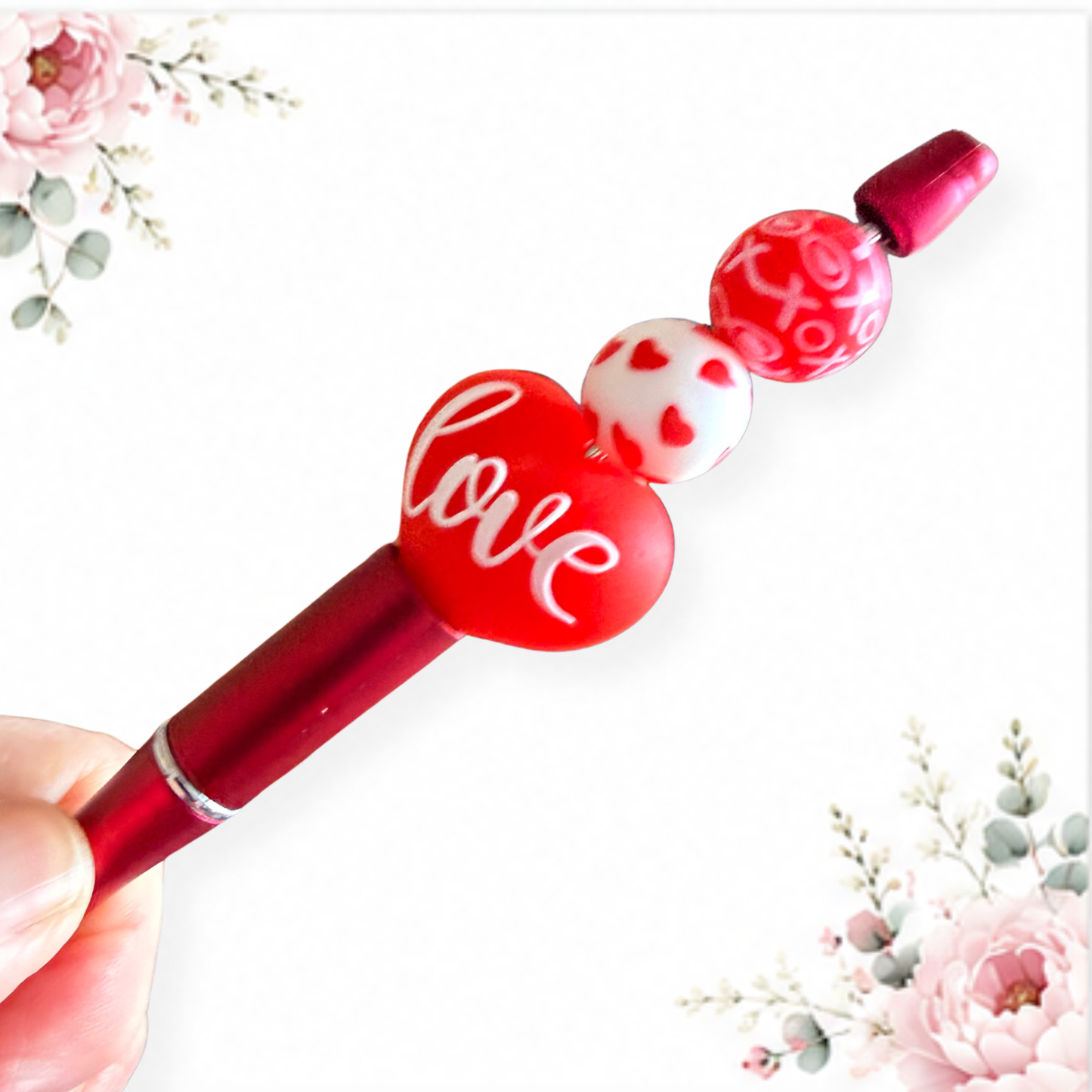 "Love Notes" Silicone Beaded Pen