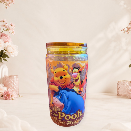 Winnie the Pooh Honey Drip Tumbler 16 Ounce Glitter Edition