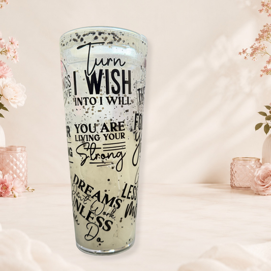 Inspirational Lava Drip Tumbler 24oz With Motivational Quotes